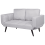 Beliani Sofa Bed 2 Seater BREKKE Fabric Light Grey 6