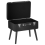 Beliani Storage Stool MALLARD Velvet Black 5