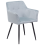 Beliani Set of 2 Dining Chairs JASMIN Velvet Light Grey 4