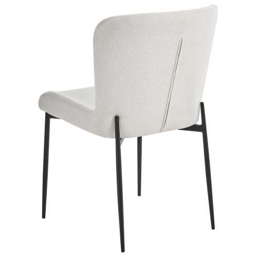 Beliani Set of 2 Dining Chairs ADA Fabric Off-White 1