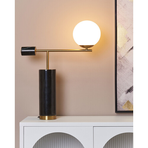 Beliani Table Lamp HONDO Stone Black 1