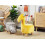 Beliani Storage Animal Stool HIPPO Hippo Faux Leather Light Grey 3