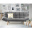 Beliani Sofa Bed 2 Seater INGARO Fabric Dark Grey 2