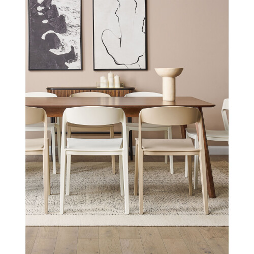 Beliani Set of 2 Dining Chairs SOMERS White 1