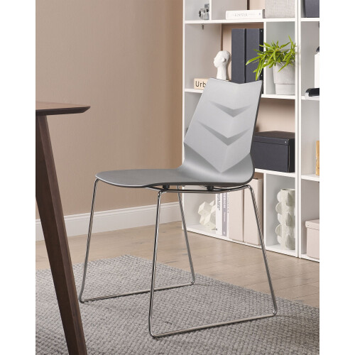 Beliani Set of 4 Dining Chairs HARTLEY Dark Grey 1