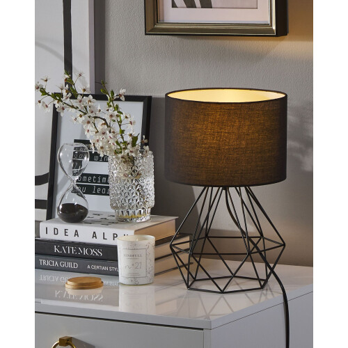 Beliani Table Lamp MARONI Metal Black 1