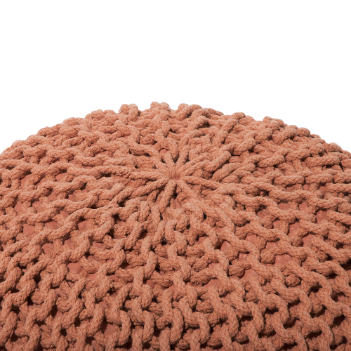 Beliani Pouffe CONRAD Cotton Copper 1