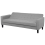 Beliani Sofa Bed 3 Seater VEHKOO Fabric Light Grey 5