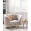 Beliani Armchair LOEN Fabric Light Beige 2