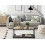 Beliani Sofa Bed 3 Seater EKSJO Fabric Light Grey with Storage 2