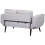 Beliani Sofa Bed 2 Seater BREKKE Fabric Light Grey 7