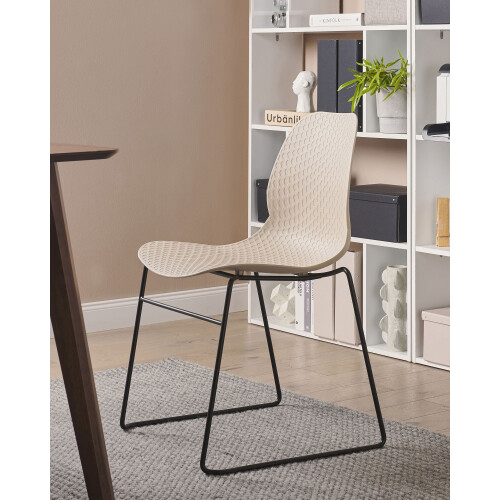Beliani Set of 4 Conference Chairs PANORA Beige 1