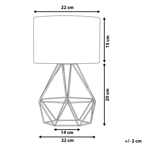 Beliani Table Lamp MARONI Metal Black 2