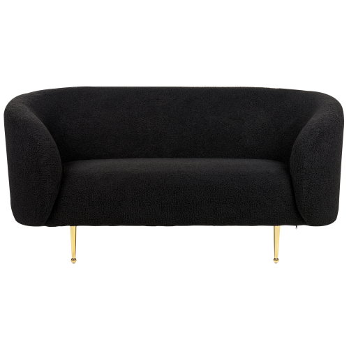 Beliani Sofa 2 Seater LOEN Boucle Black 1