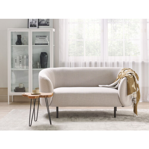 Beliani Sofa 2 Seater LOEN Fabric Light Beige 1