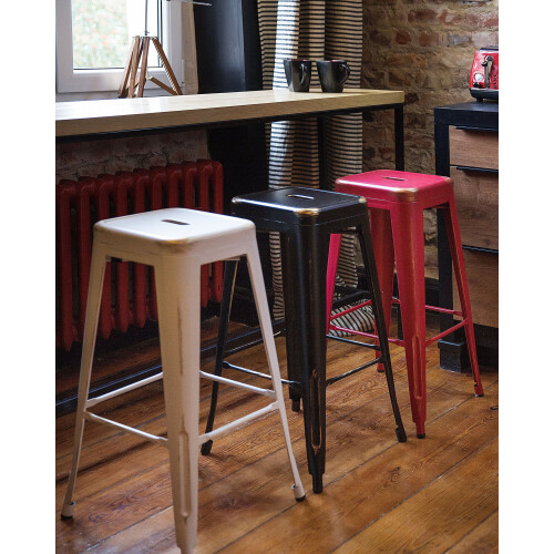 Beliani Set of 2 Bar Stools CABRILLO Metal Black 1