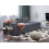 Beliani Sofa Bed 3 Seater FALSTER with Storage Fabric Dark Grey 3