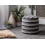 Beliani Pouffe GUNTUR Wool Black/ White 4