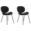Beliani Set of 2 Dining Chairs LUANA Boucle Black 4