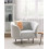 Beliani Armchair LOEN Fabric Black/ White 2