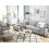 Beliani Corner Sofa Bed 3 Seater ROMEDAL Fabric Light Grey Right Hand 2