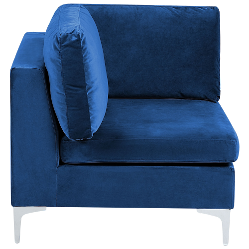 Beliani EVJA Corner Seat Navy Blue Velvet 1