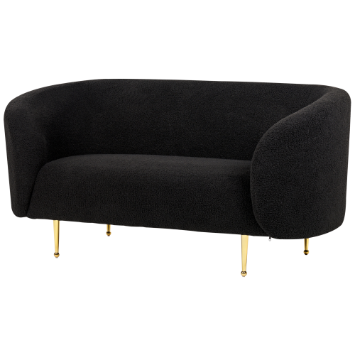 Beliani Sofa 2 Seater LOEN Boucle Black 2