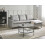 Beliani Corner Sofa 3 Seater ELVENES Fabric Light Grey Left Hand 2