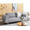 Beliani Sofa 3 Seater NIVALA Fabric Light Grey 2