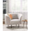 Beliani Armchair LOEN Fabric Light Beige 4