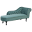 Beliani Right-Hand Chaise Longue NIMES Velvet Mint Green 6