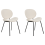 Beliani Set of 2 Dining Chairs LUANA Boucle White 4