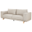 Beliani Sofa 3 Seater NIVALA Fabric Light Beige 4