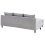 Beliani Corner Sofa 3 Seater ELVENES Fabric Light Grey Left Hand 5