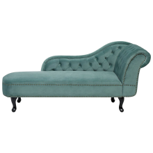 Right-Hand Chaise Longue NIMES Velvet Mint Green