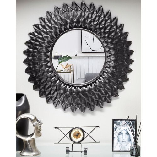 Beliani Wall Mirror LARRAU 70 cm 70 cm Metal Silver 1