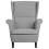 Beliani Wingback Chair ABSON Fabric Grey 6