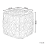 Beliani Pouffe ORAI Wool Black/ White 3