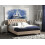 Beliani Bed Fabric BORDEAUX 140 x 200 cm (EU Double) Beige 2
