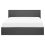 Beliani Ottoman Bed ORBEY Fabric Grey 160 x 200 cm (EU King Size) 5