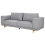 Beliani Sofa 3 Seater NIVALA Fabric Light Grey 4