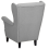 Beliani Wingback Chair ABSON Fabric Grey 8