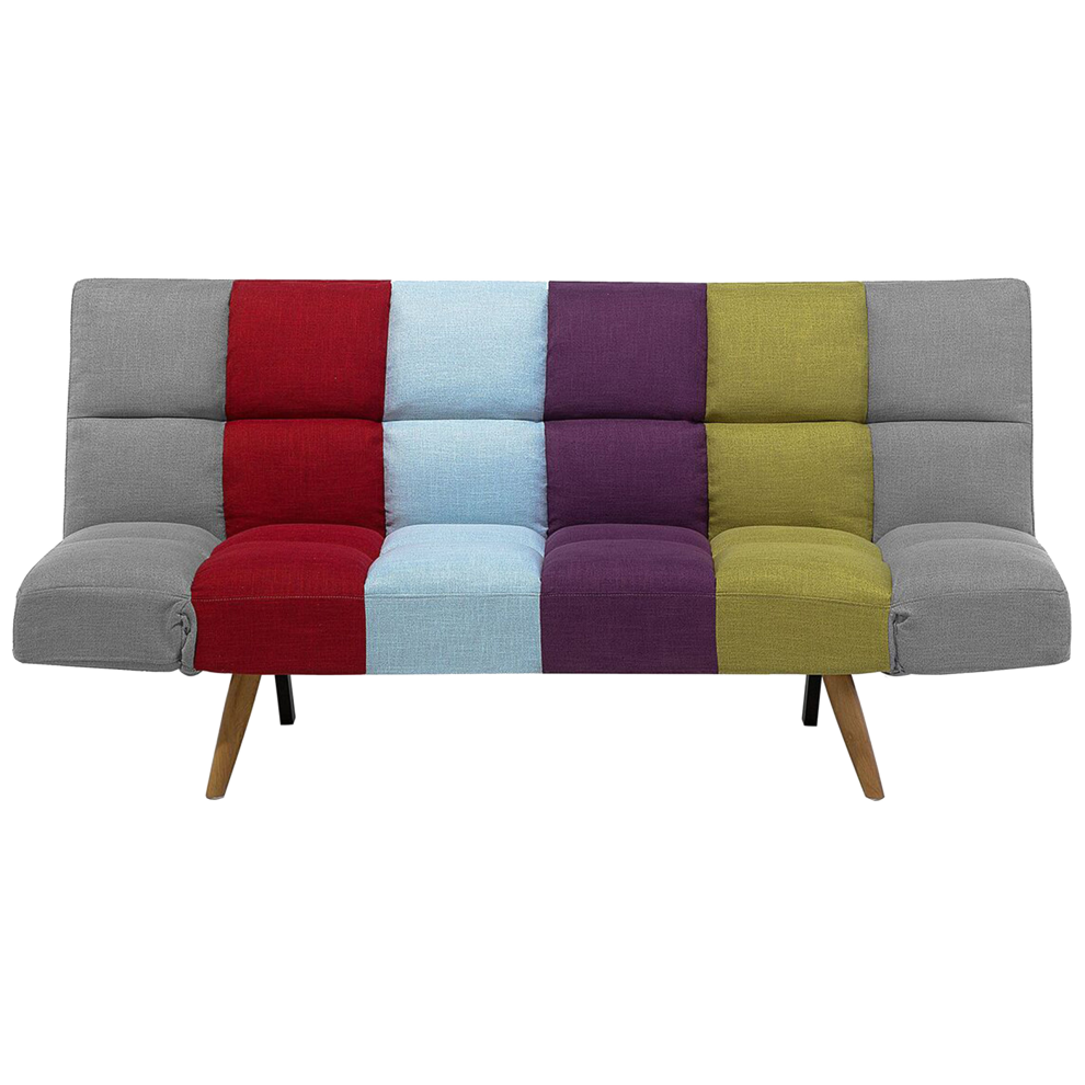 Sofa Bed 2 Seater INGARO Fabric Multicolour