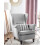 Beliani Wingback Chair ABSON Fabric Grey 2