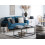 Beliani Sofa 2 Seater KALMAR Fabric Sea Blue 2