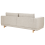 Beliani Sofa 3 Seater NIVALA Fabric Light Beige 5