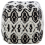 Beliani Pouffe ORAI Wool Black/ White 4