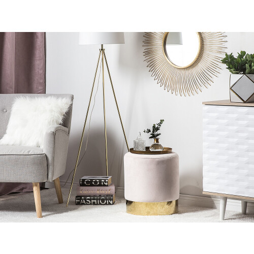 Beliani Pouffe SOPHIA Velvet Pink 1