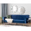Beliani Sofa Bed 3 Seater VISNES Velvet Navy Blue 2