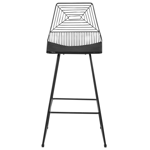 Beliani Set of 2 Bar Chairs BISBEE Metal Black 2